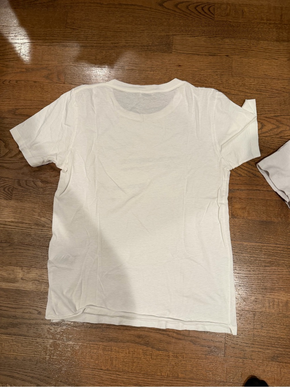 Saint Laurent White Short Sleeve Graphic Tee with Black Print - Picture 3 of 4